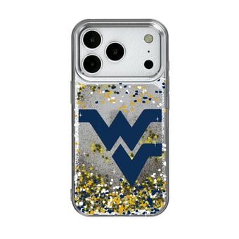 West Virginia Mountaineers iPhone Glitter Confetti Design Case