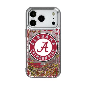 Alabama Crimson Tide iPhone Glitter Paisley Design Case