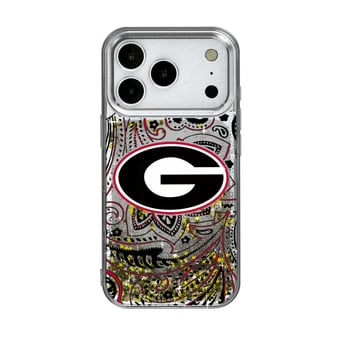 Georgia Bulldogs iPhone Glitter Paisley Design Case