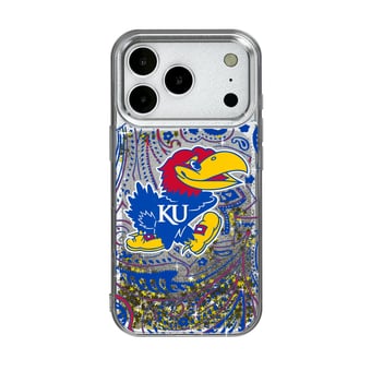 Kansas Jayhawks iPhone Glitter Paisley Design Case