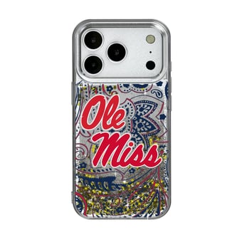 Ole Miss Rebels iPhone Glitter Paisley Design Case