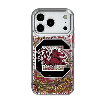 South Carolina Gamecocks iPhone Glitter Paisley Design Case