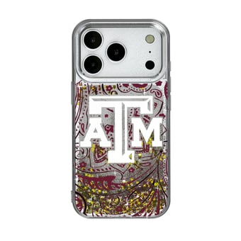 Texas A&M Aggies iPhone Glitter Paisley Design Case