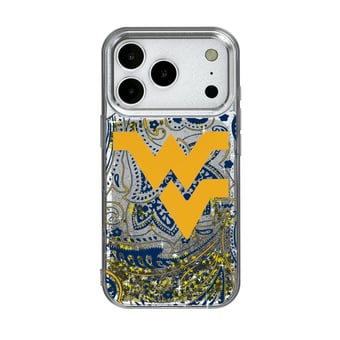 West Virginia Mountaineers iPhone Glitter Paisley Design Case