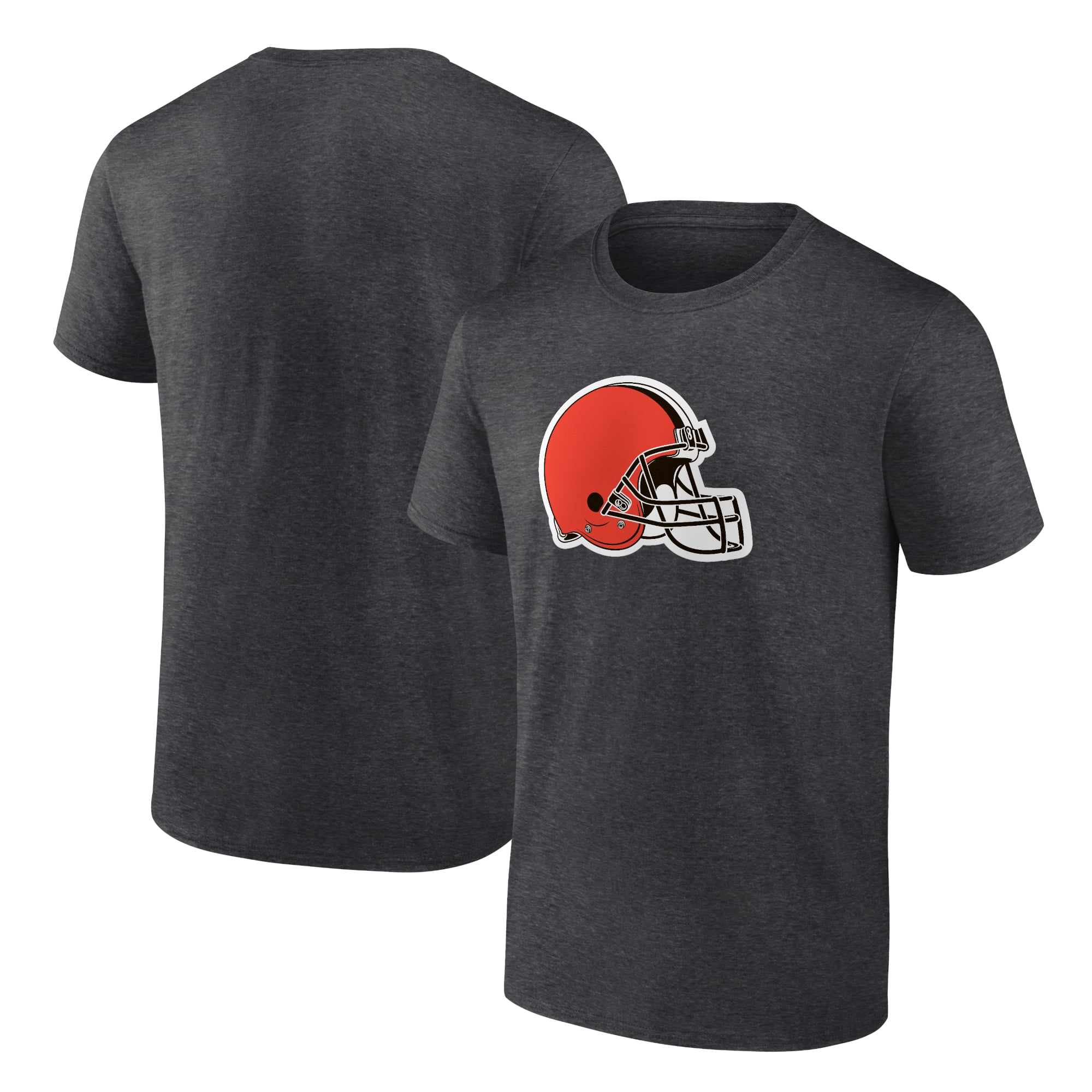 Men's Heathered Charcoal Cleveland Browns Primary Logo Team T-Shirt: retailer-supplied image