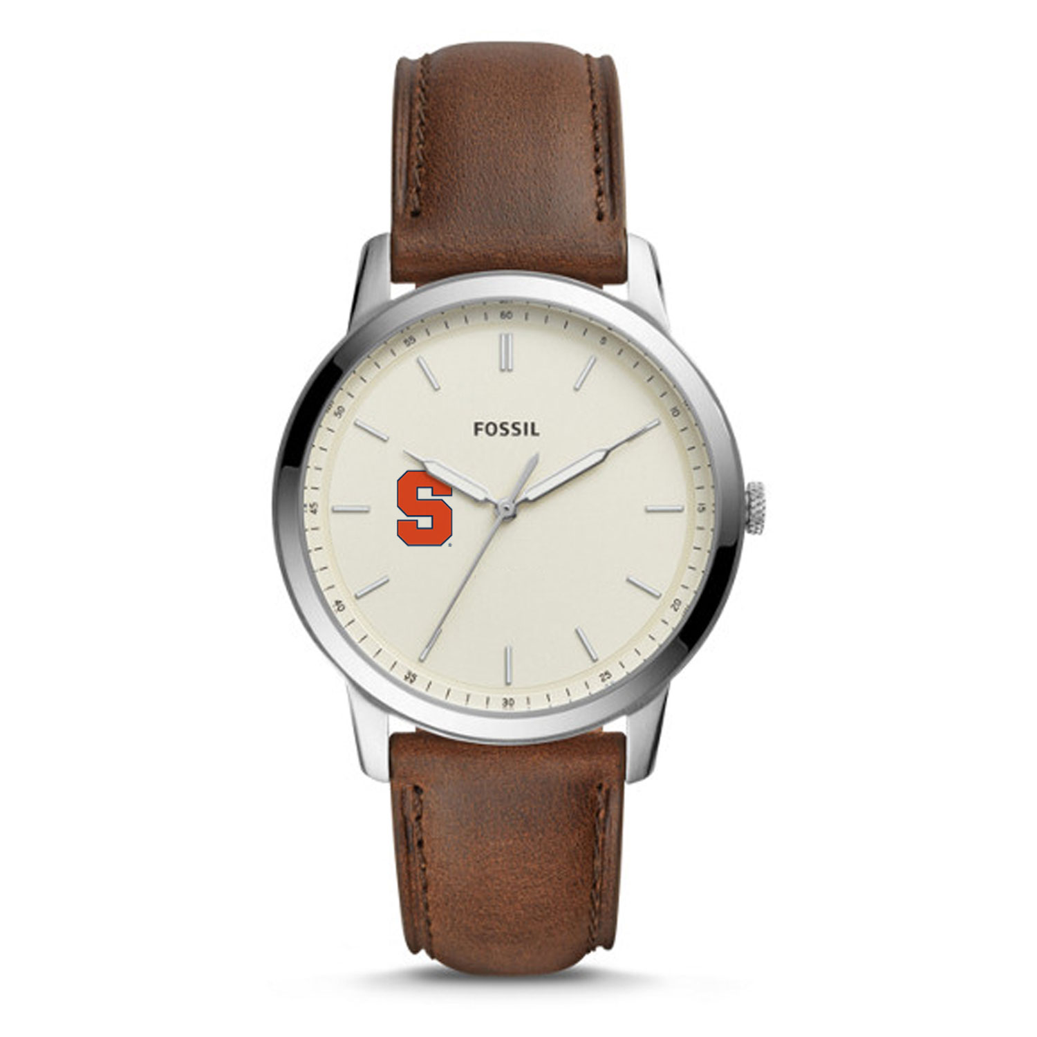 Men's Fossil Syracuse Orange The Minimalist Leather Watch