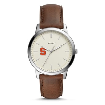 Men's Fossil Syracuse Orange The Minimalist Leather Watch
