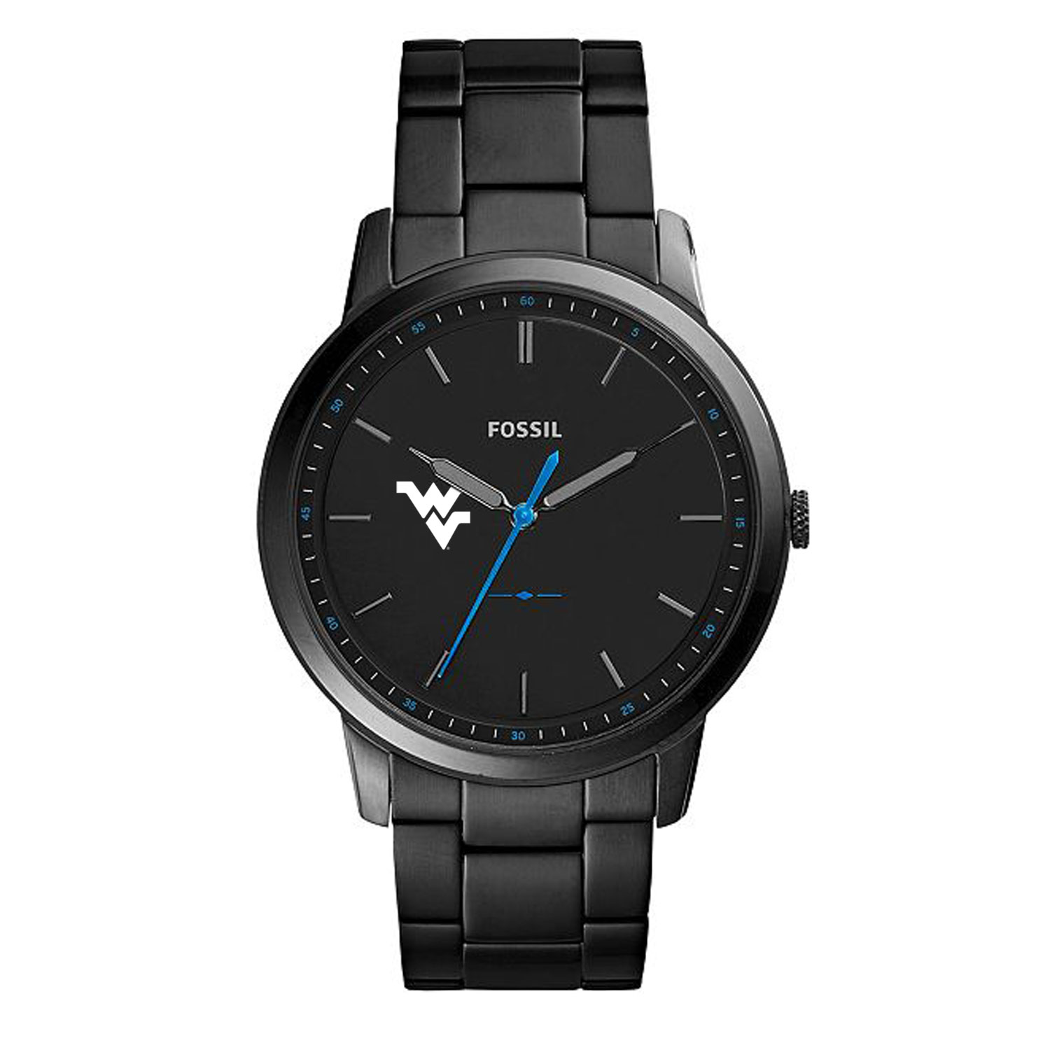 Men's Fossil West Virginia Mountaineers The Minimalist Slim Stainless Steel Watch