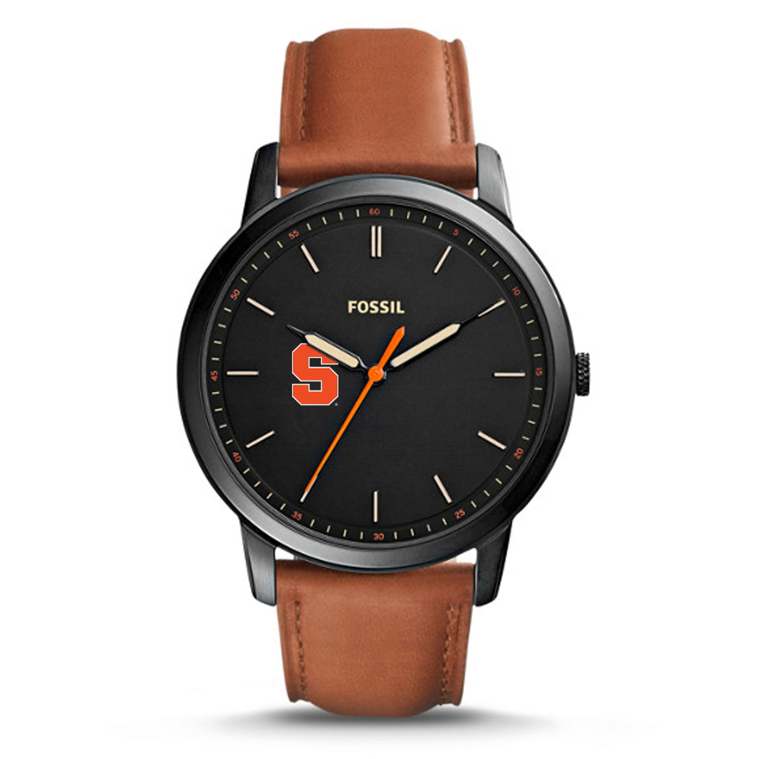 Men's Fossil Syracuse Orange The Minimalist Slim Leather Watch