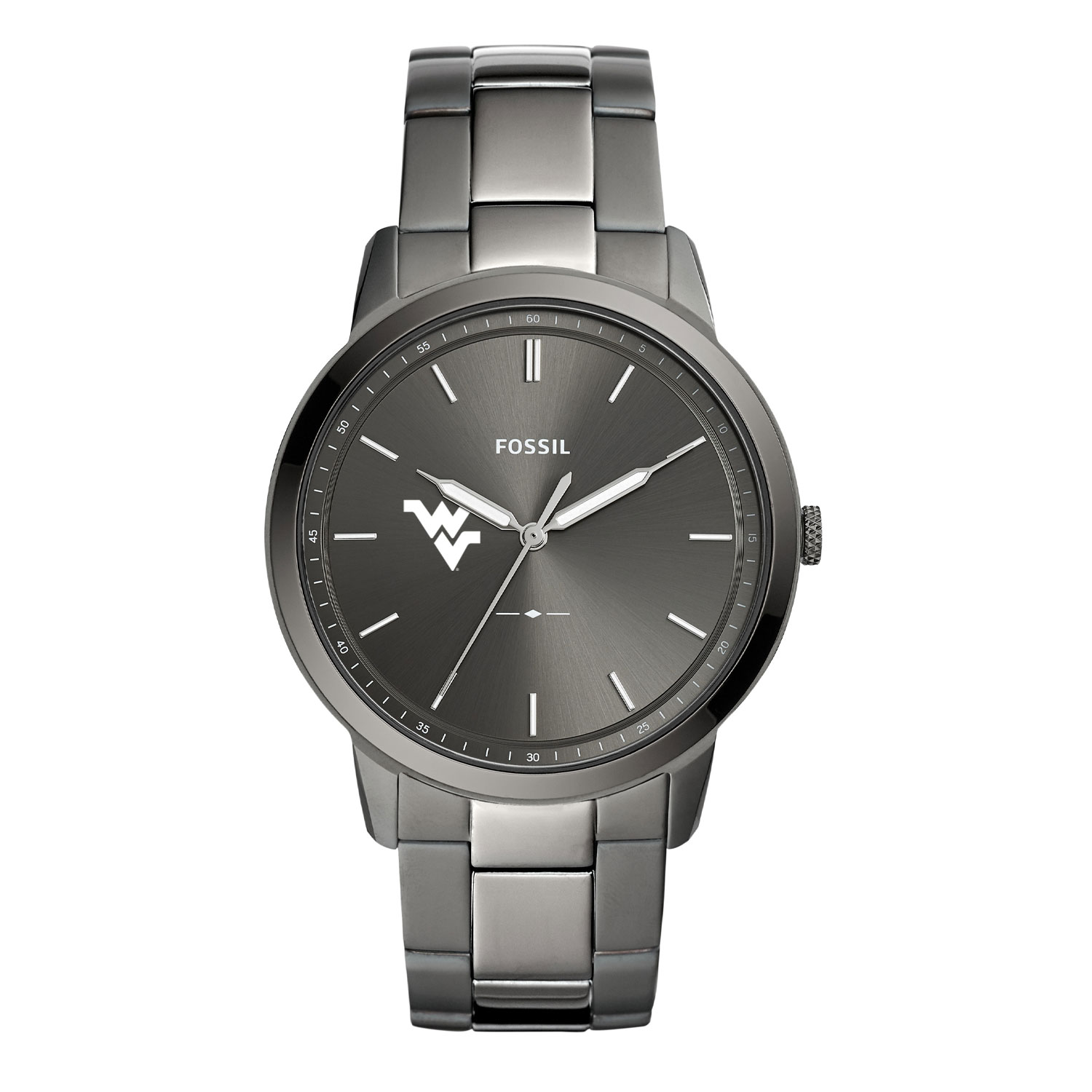 Men's Fossil West Virginia Mountaineers The Minimalist Three-Hand Smoke Watch