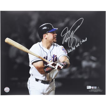 Mike Piazza New York Mets Autographed 16" x 20" September 21 2001 Home Run Spotlight Photograph with "United We Stand" Inscription