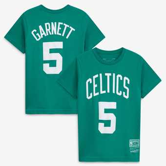 Youth Kevin Garnett Kelly Green Boston Celtics Hardwood Classics Name & Number T-Shirt
