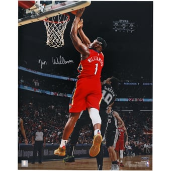 Zion Williamson New Orleans Pelicans Autographed 16" x 20" January 22 2020 Debut Photograph