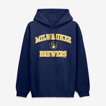 Men's Navy Milwaukee Brewers Heart & Soul Pullover Hoodie