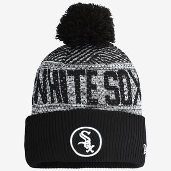 Youth New Era  Black Chicago White Sox 2022 Authentic Collection Sport Cuffed Knit Hat with Pom