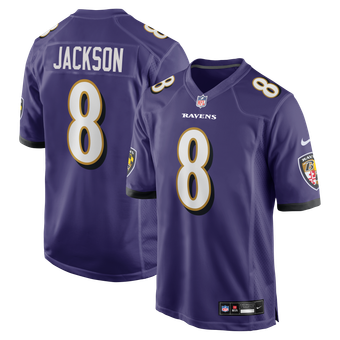 Men's Nike Lamar Jackson Purple Baltimore Ravens Game Jersey