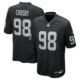 Men's Nike Maxx Crosby Black Las Vegas Raiders Game Jersey