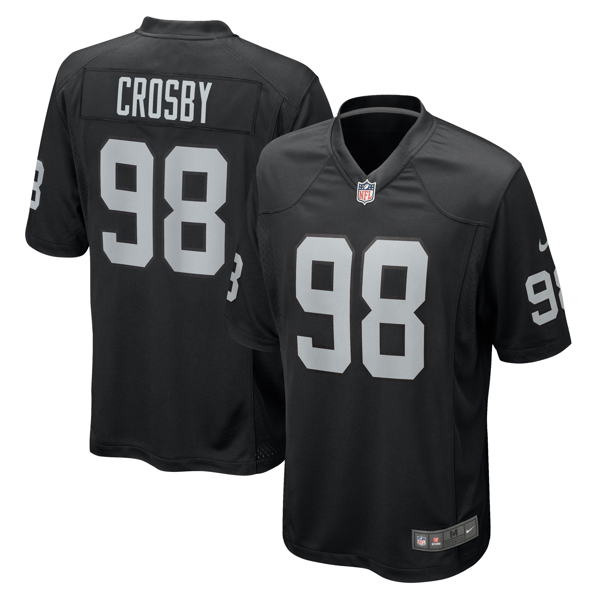 Men's Nike Maxx Crosby Black Las Vegas Raiders Game Jersey