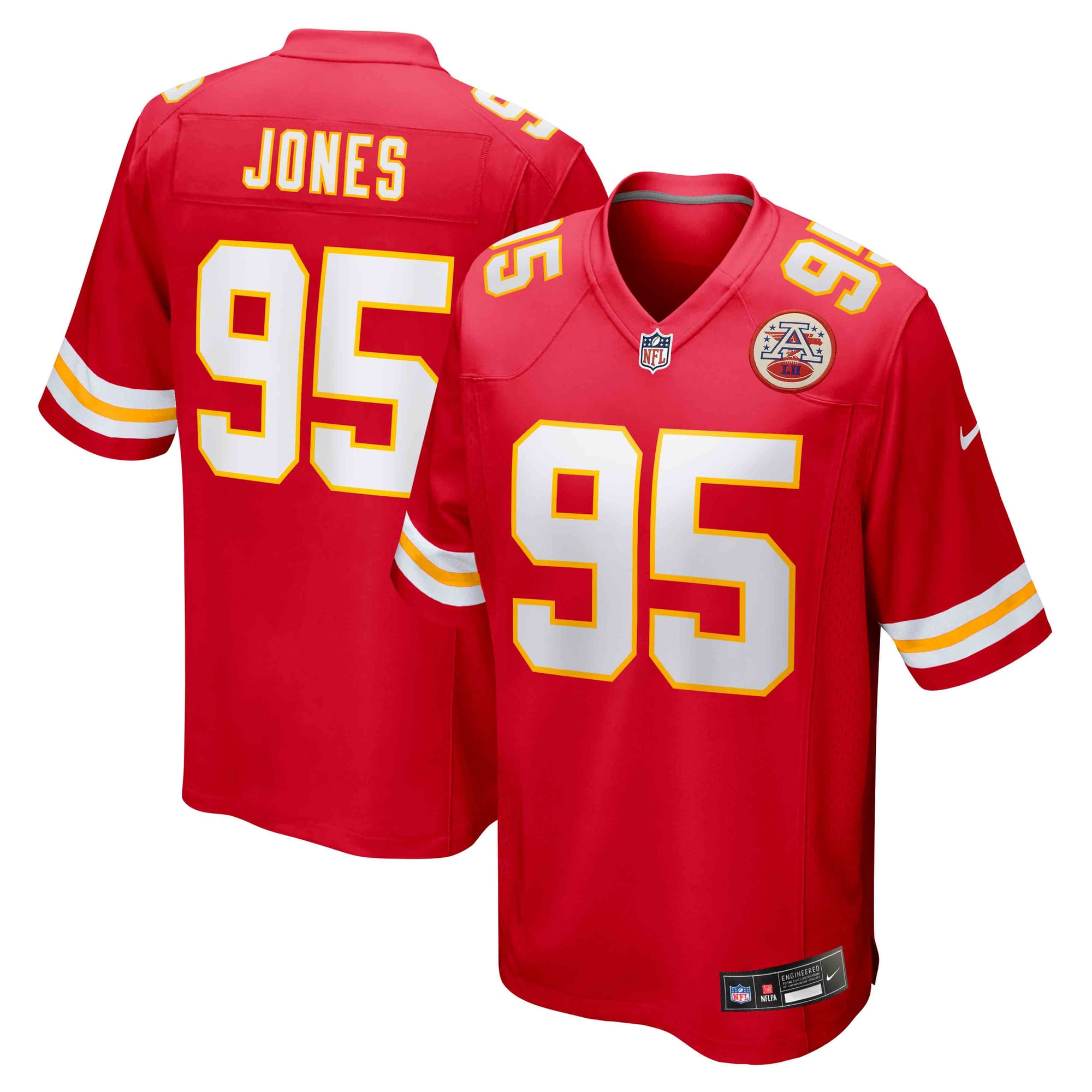 Men's Nike Chris Jones Red Kansas City Chiefs Game Jersey