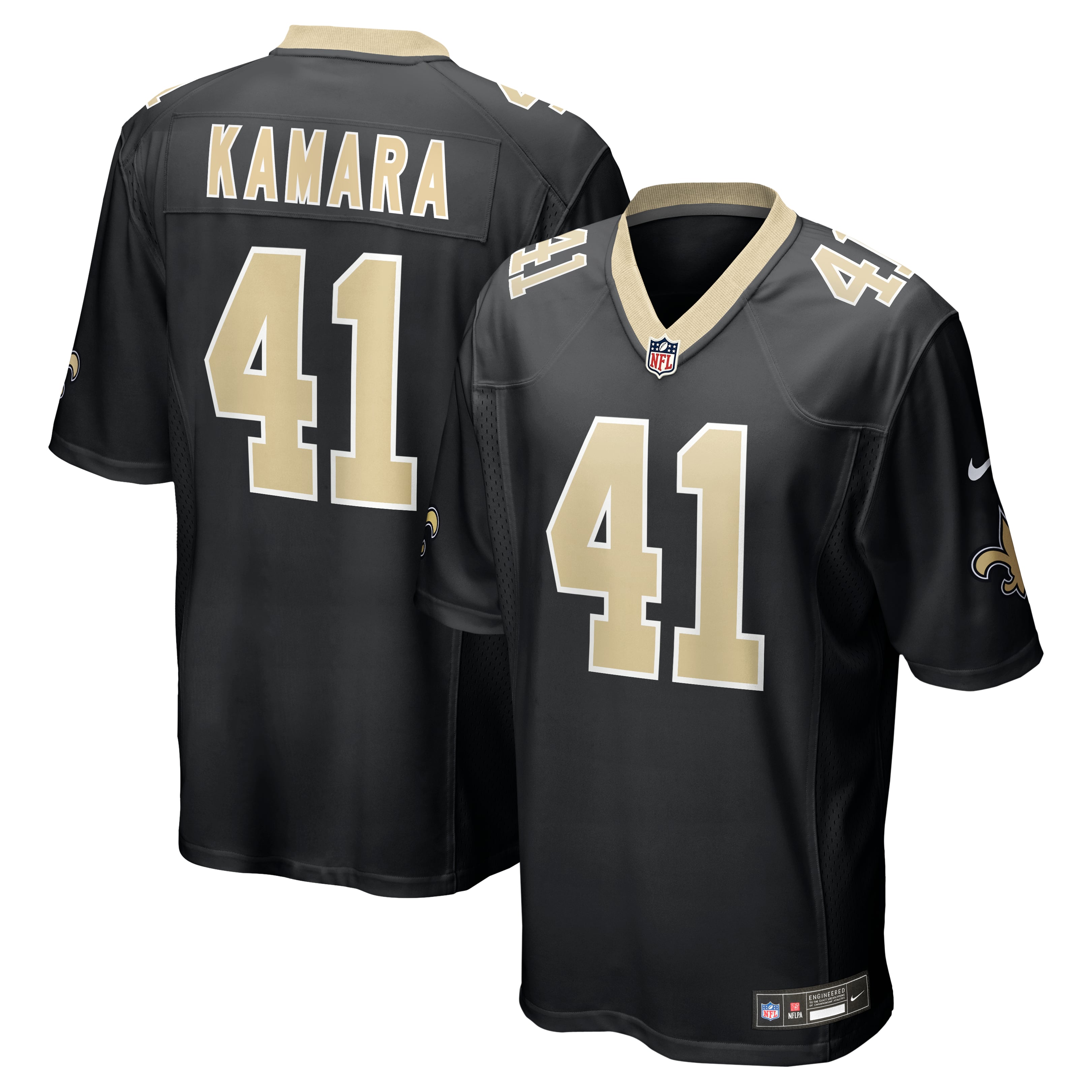 Men's Nike Alvin Kamara Black New Orleans Saints Game Jersey