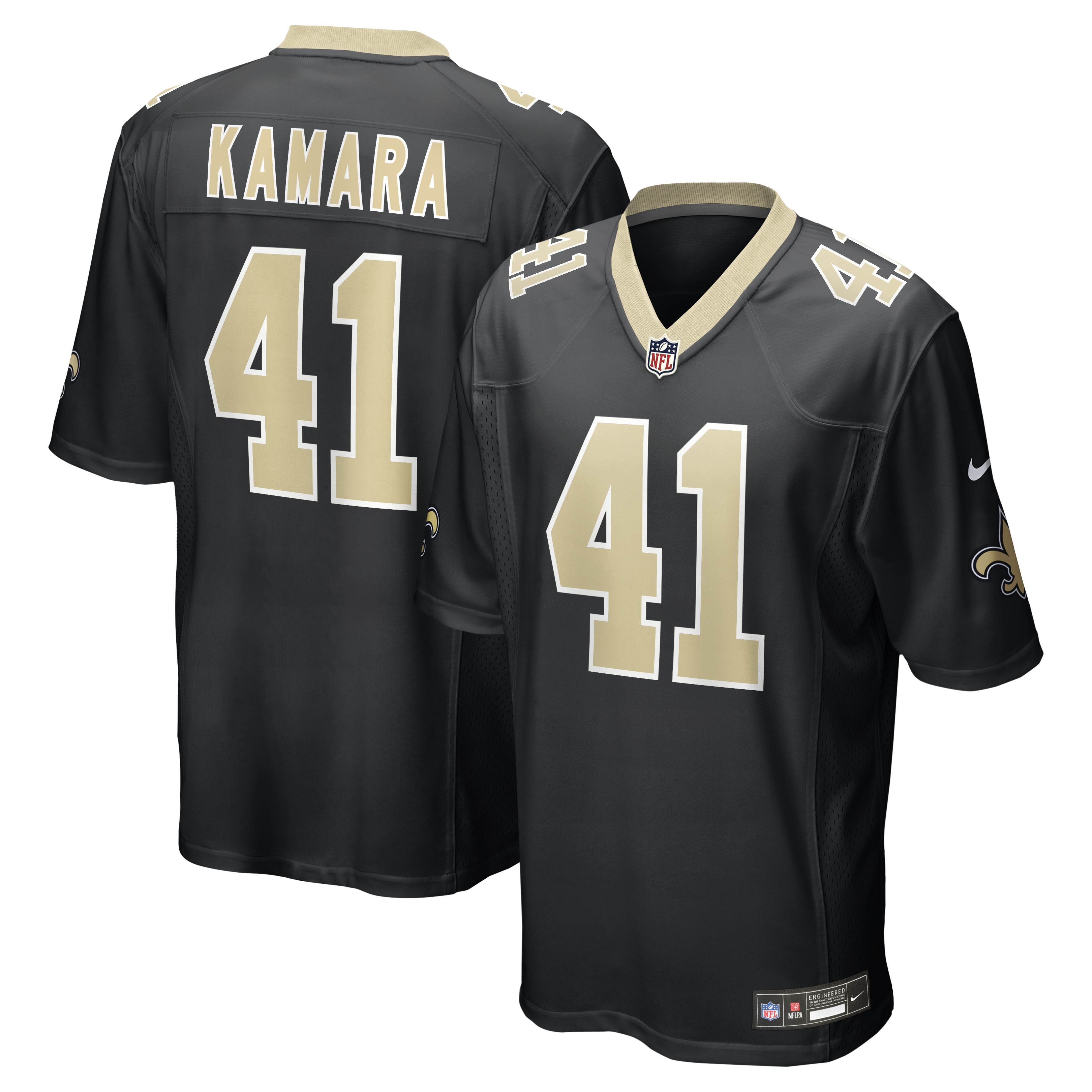 Men's Nike Alvin Kamara Black New Orleans Saints Game Jersey