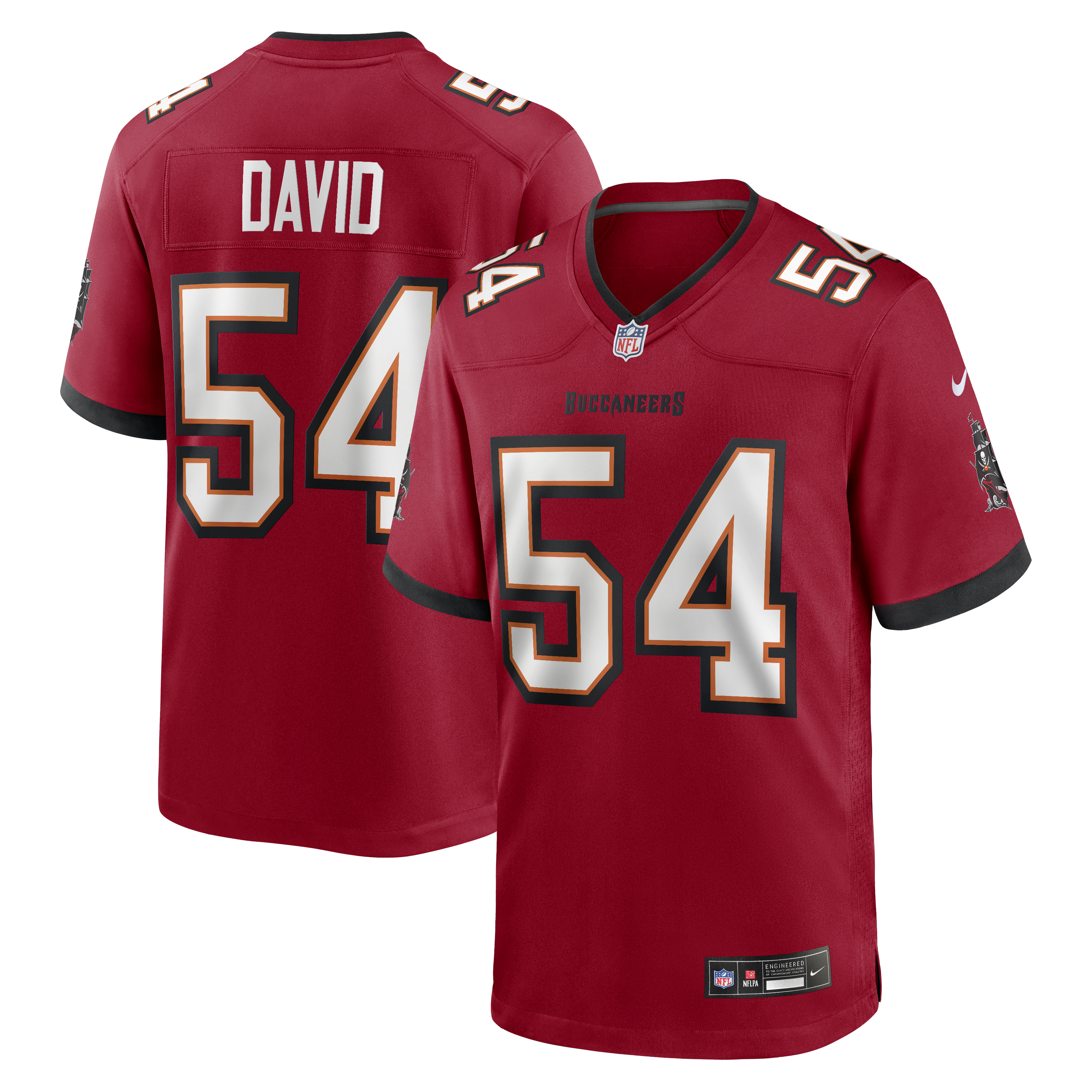 Men's Nike Lavonte David Red Tampa Bay Buccaneers Game Jersey