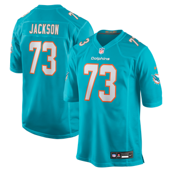 Men's Nike Austin Jackson Aqua Miami Dolphins Game Jersey
