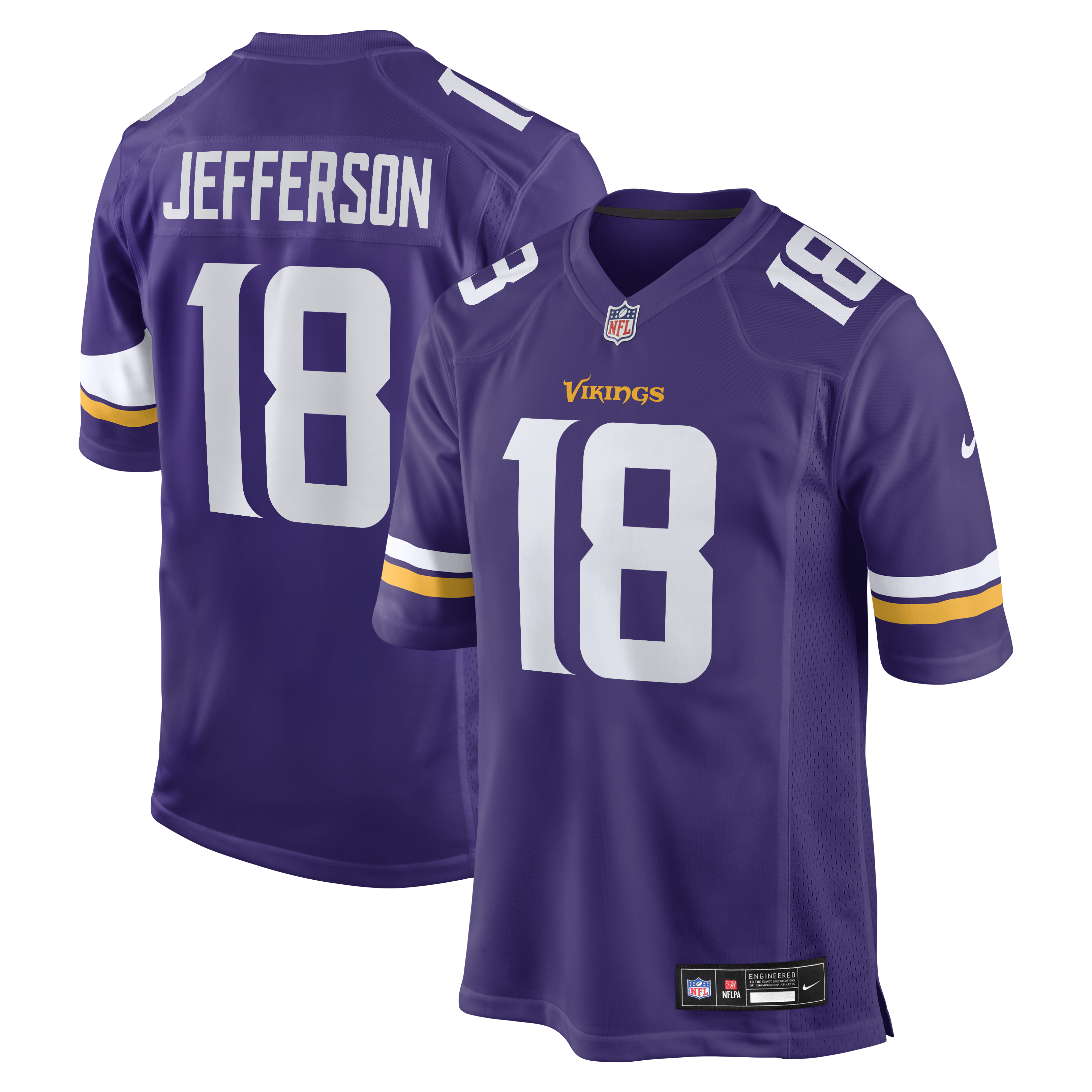 Men's Nike Justin Jefferson Purple Minnesota Vikings Game Jersey