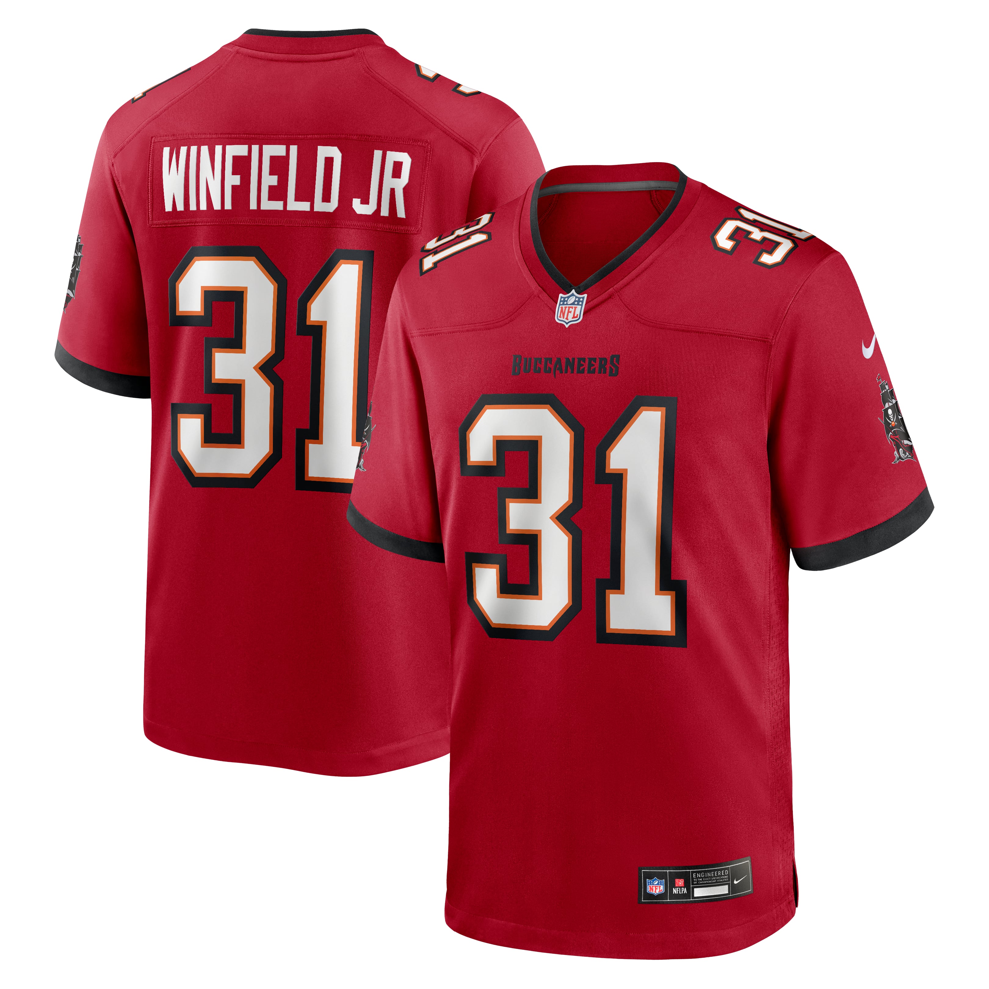 Men's Nike Antoine Winfield Jr. Red Tampa Bay Buccaneers Game Jersey