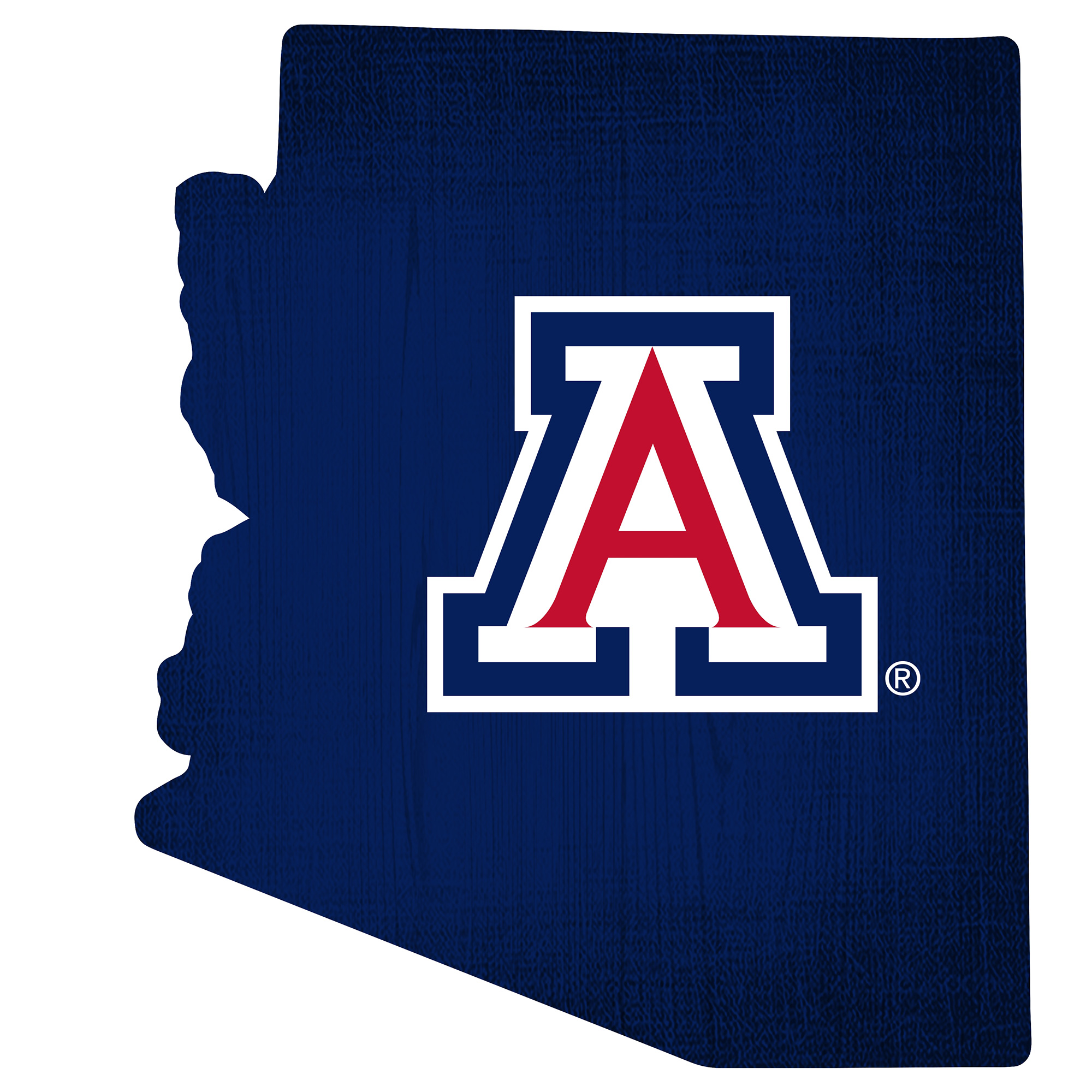Arizona Wildcats 12" Logo State Sign
