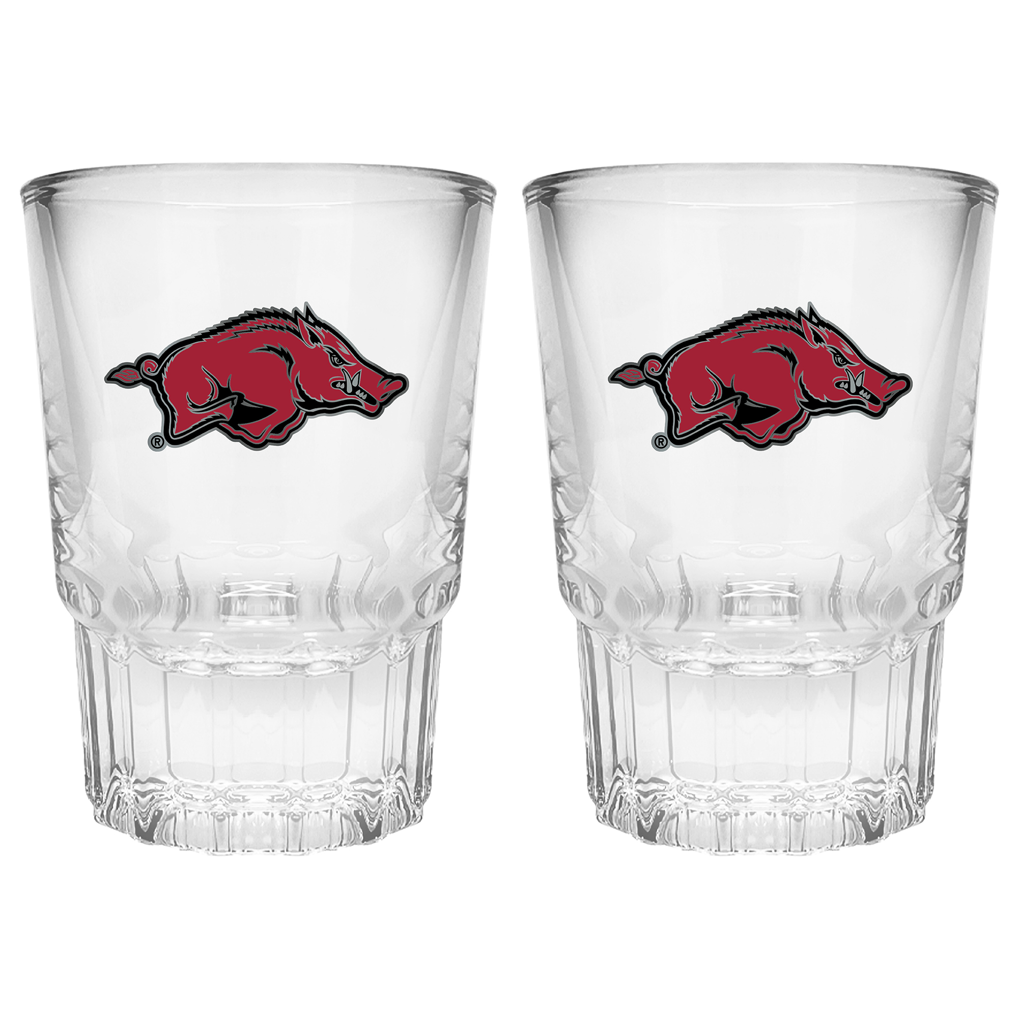 Arkansas Razorbacks 2-Piece Prism Shot Glass Set