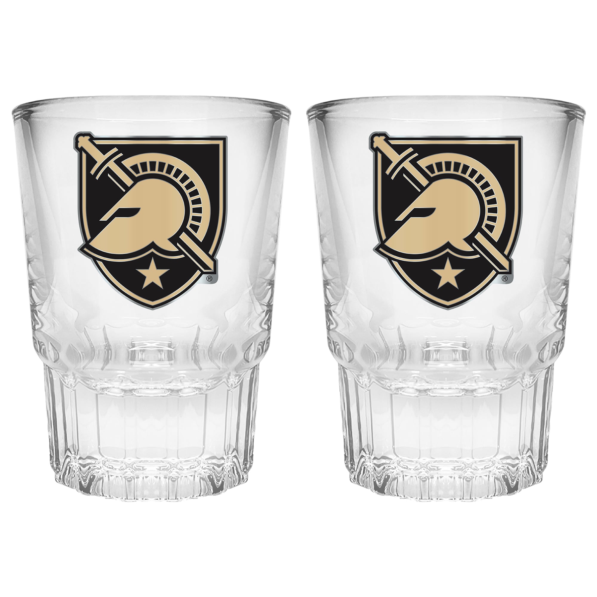Army Black Knights 2-Piece Prism Shot Glass Set