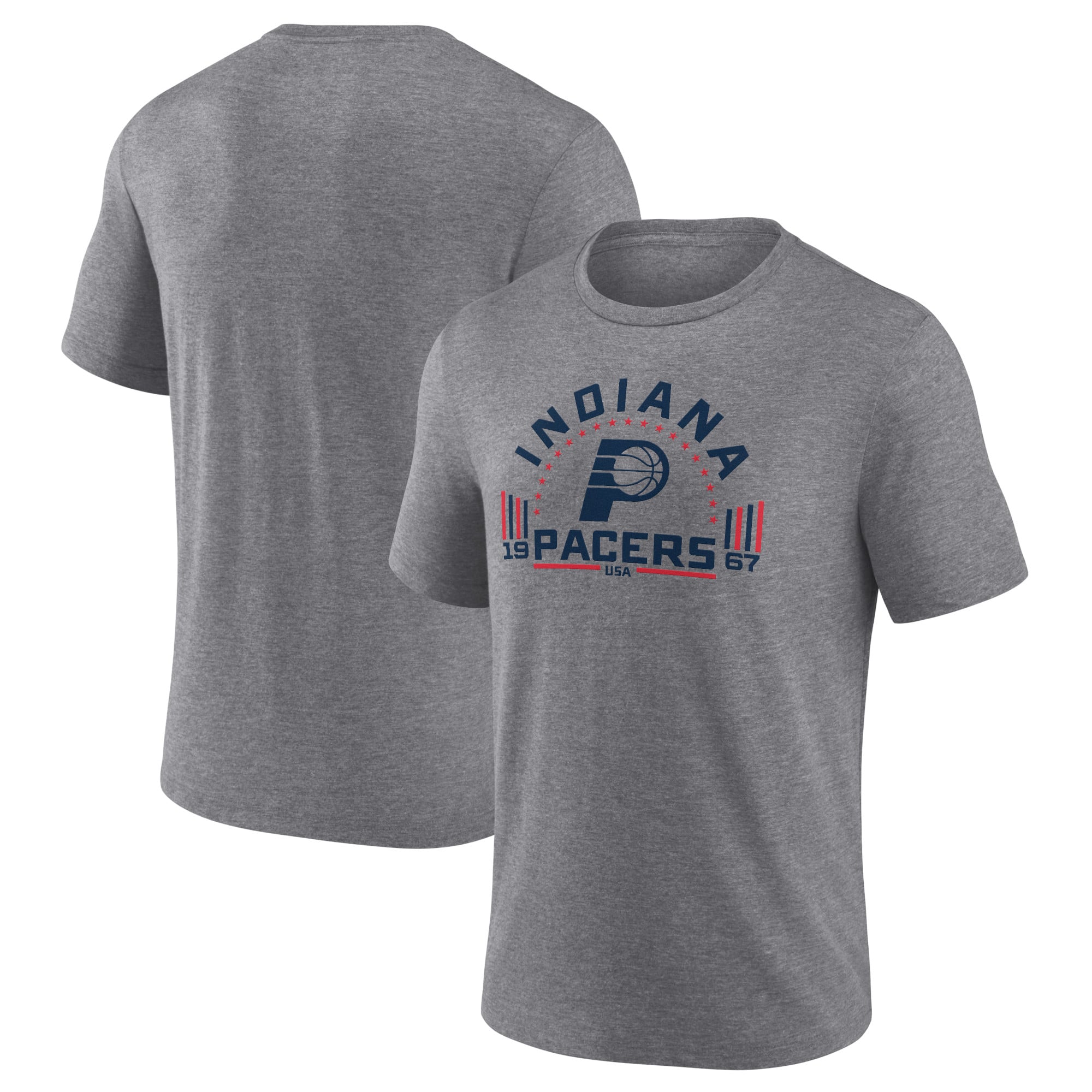 Men's Gray Indiana Pacers Team Freedom Tri-Blend T-Shirt