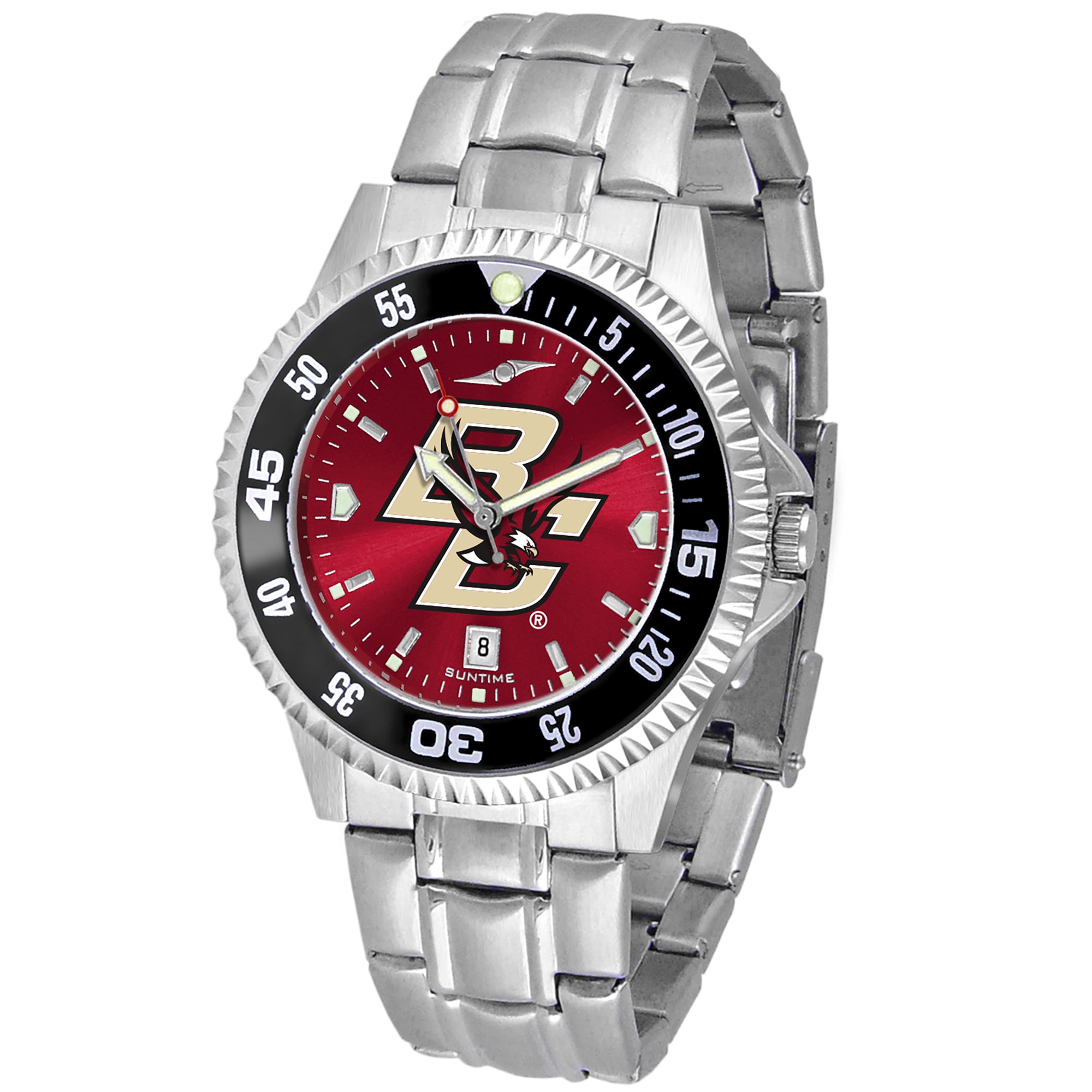Maroon Boston College Eagles Competitor Steel AnoChrome Color Bezel Watch
