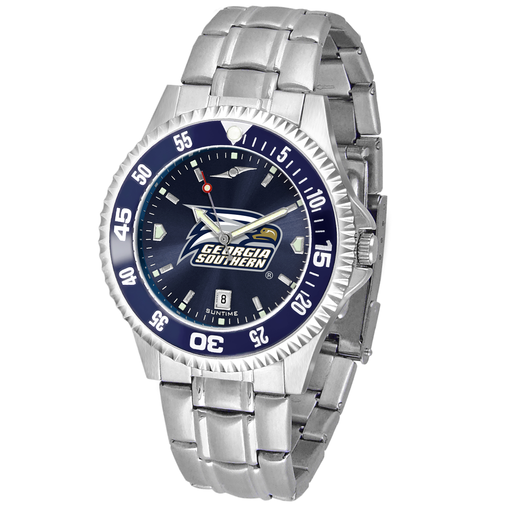 Navy Georgia Southern Eagles Competitor Steel AnoChrome Color Bezel Watch