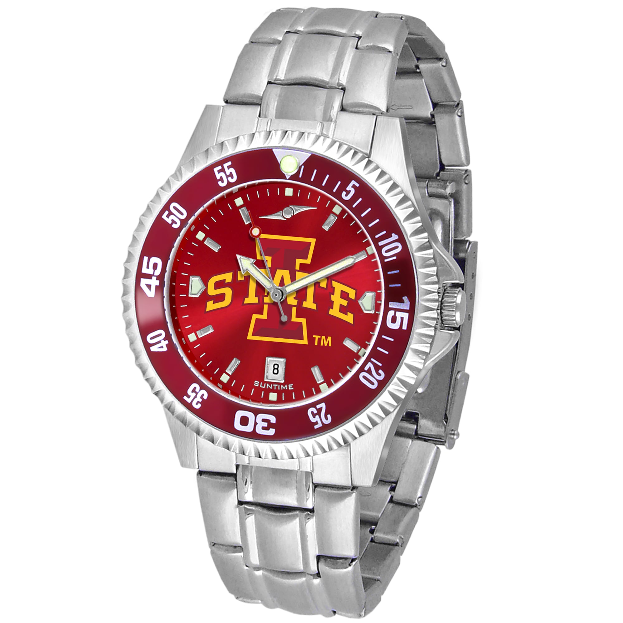 Cardinal Iowa State Cyclones Competitor Steel AnoChrome Color Bezel Watch
