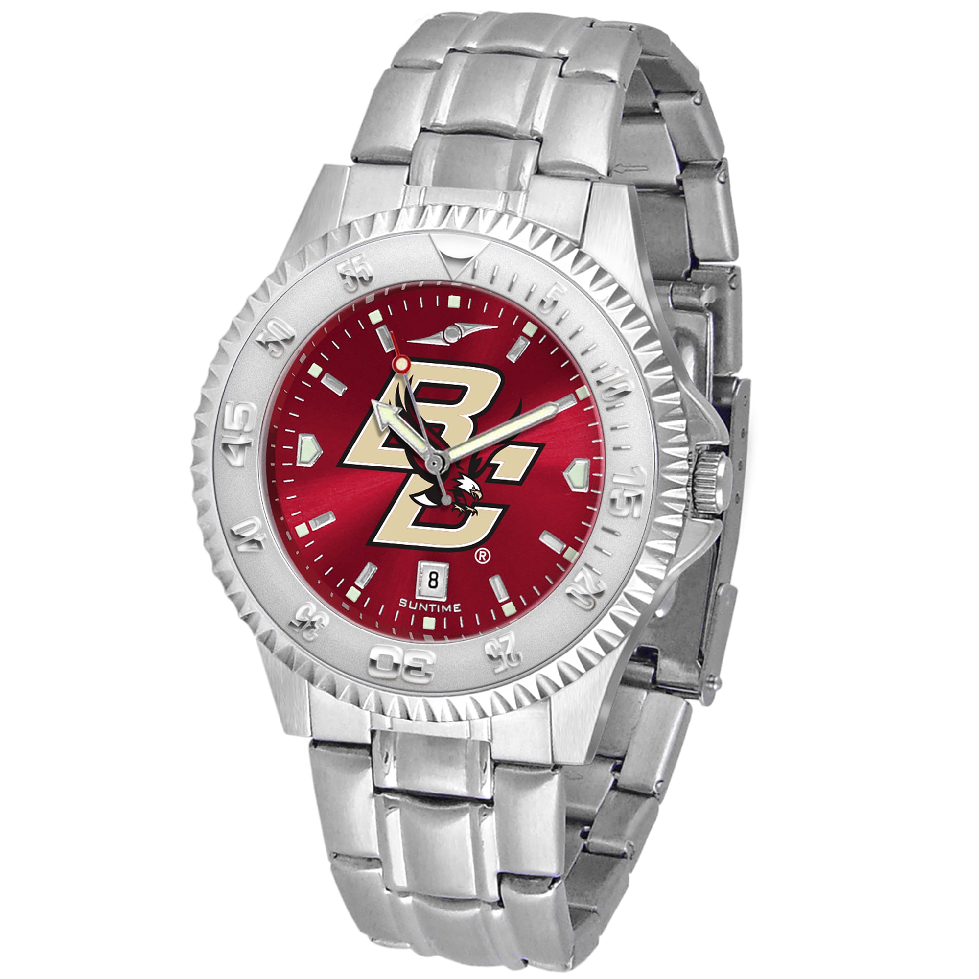 Maroon Boston College Eagles Competitor Steel AnoChrome Watch