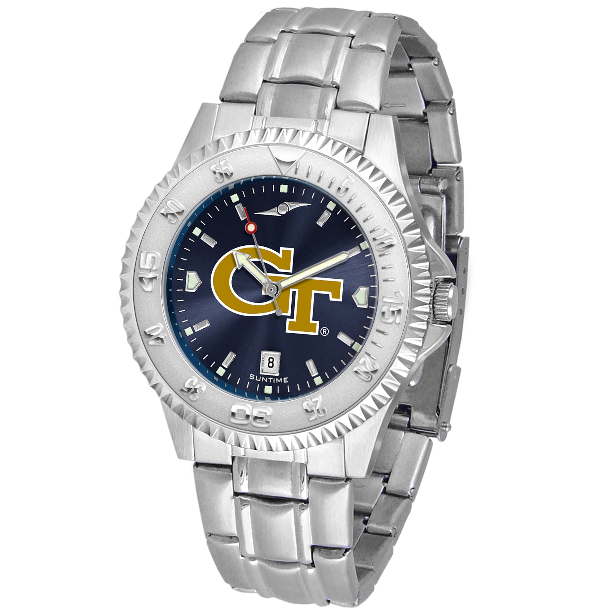 Navy Georgia Tech Yellow Jackets Competitor Steel AnoChrome Watch