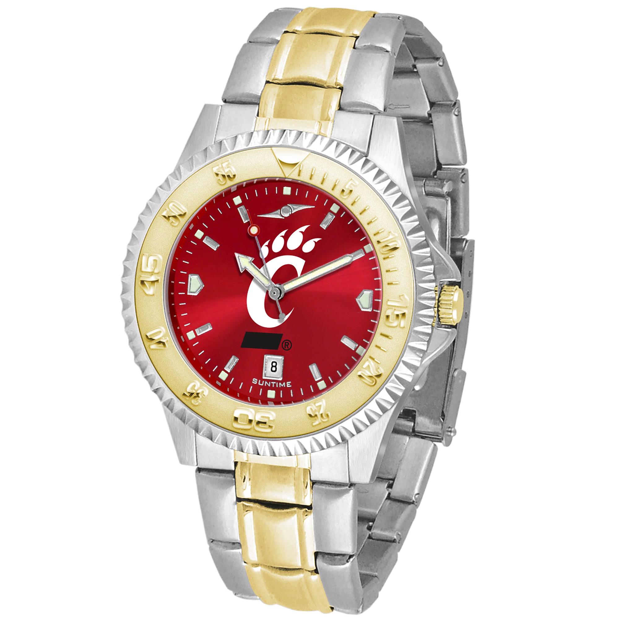 Black Cincinnati Bearcats Competitor Two-Tone AnoChrome Watch