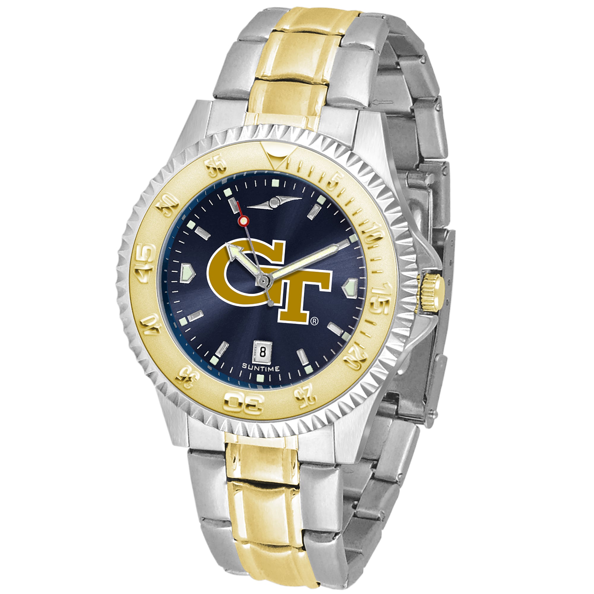 Navy Georgia Tech Yellow Jackets Competitor Two-Tone AnoChrome Watch