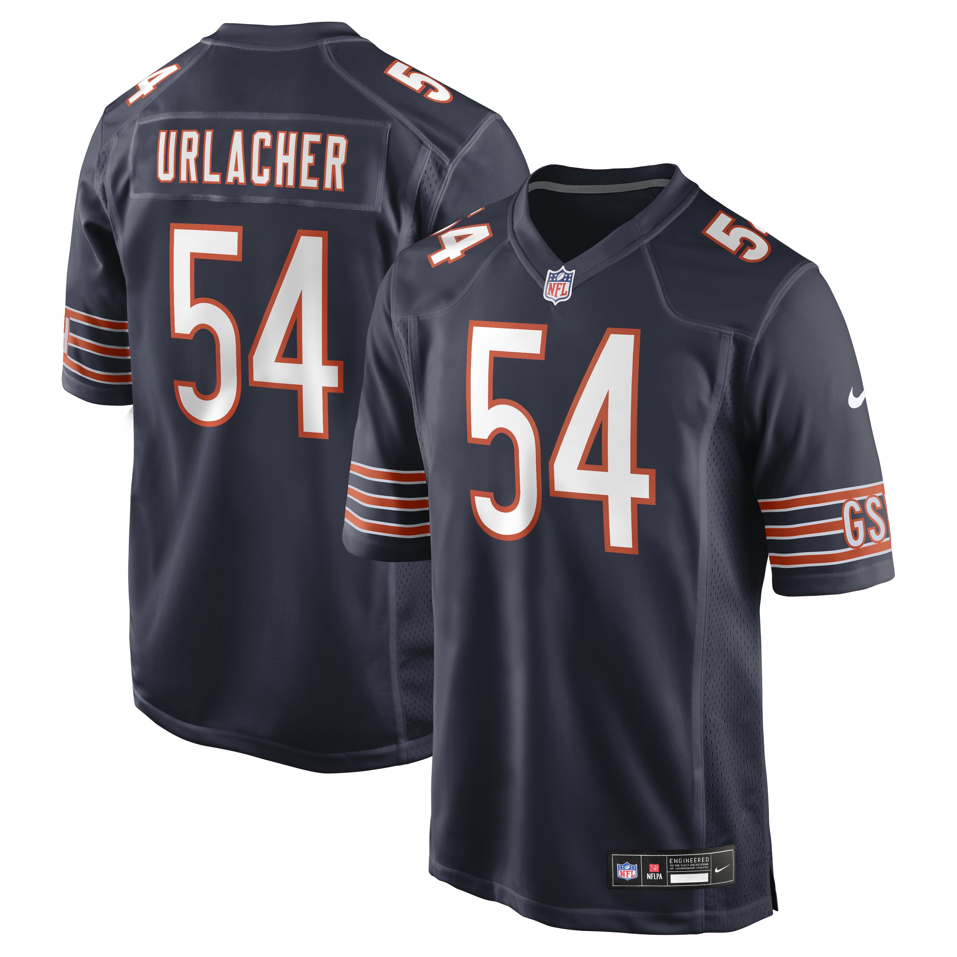 Men's Nike Brian Urlacher Navy Chicago Bears Game Retired Player Jersey