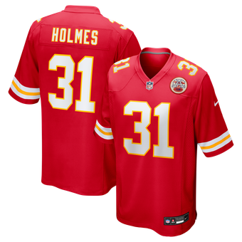 Men's Nike Priest Holmes Red Kansas City Chiefs Game Retired Player Jersey