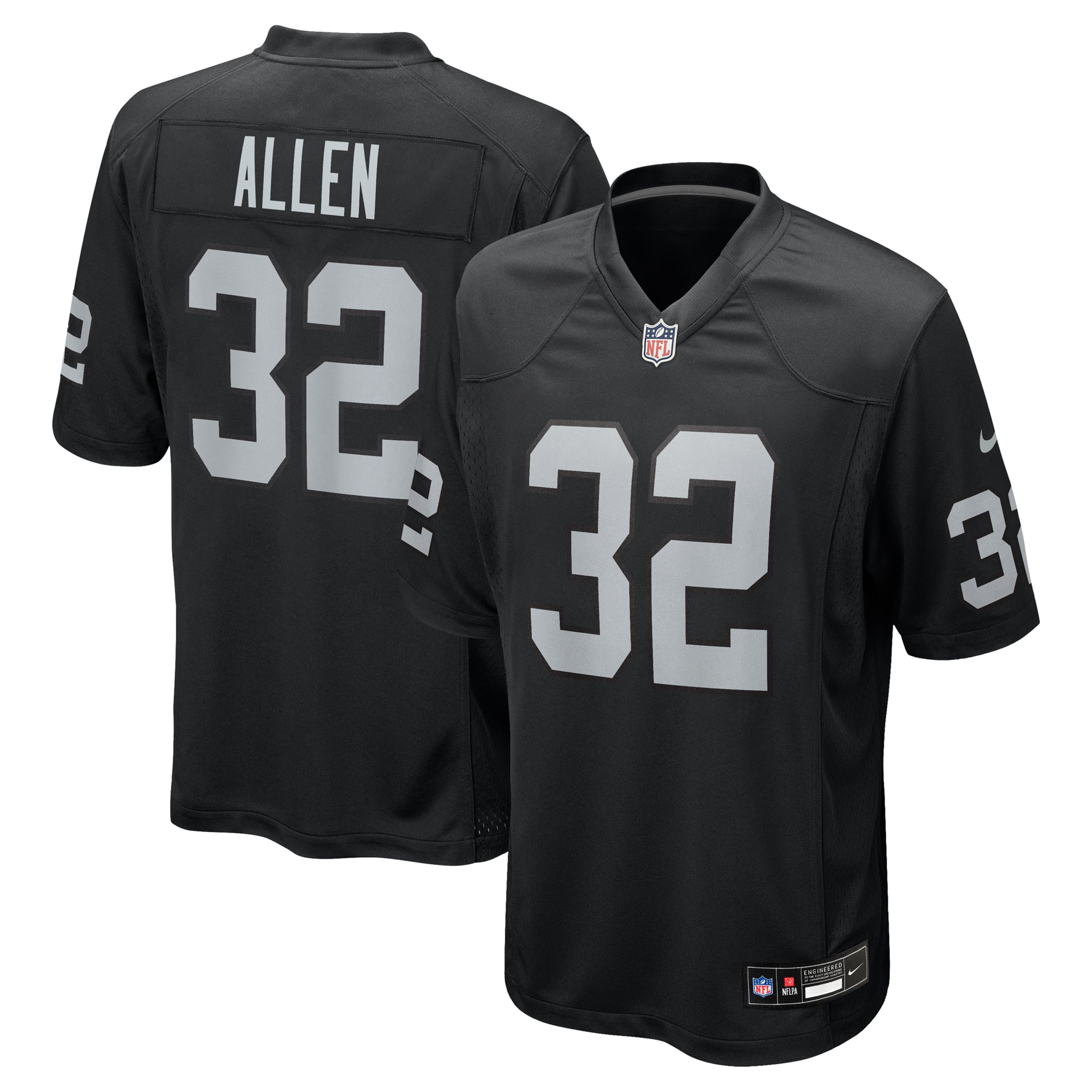 Men's Nike Marcus Allen Black Las Vegas Raiders Game Retired Player Jersey