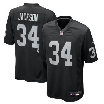 Men's Nike Bo Jackson Black Las Vegas Raiders Game Retired Player Jersey