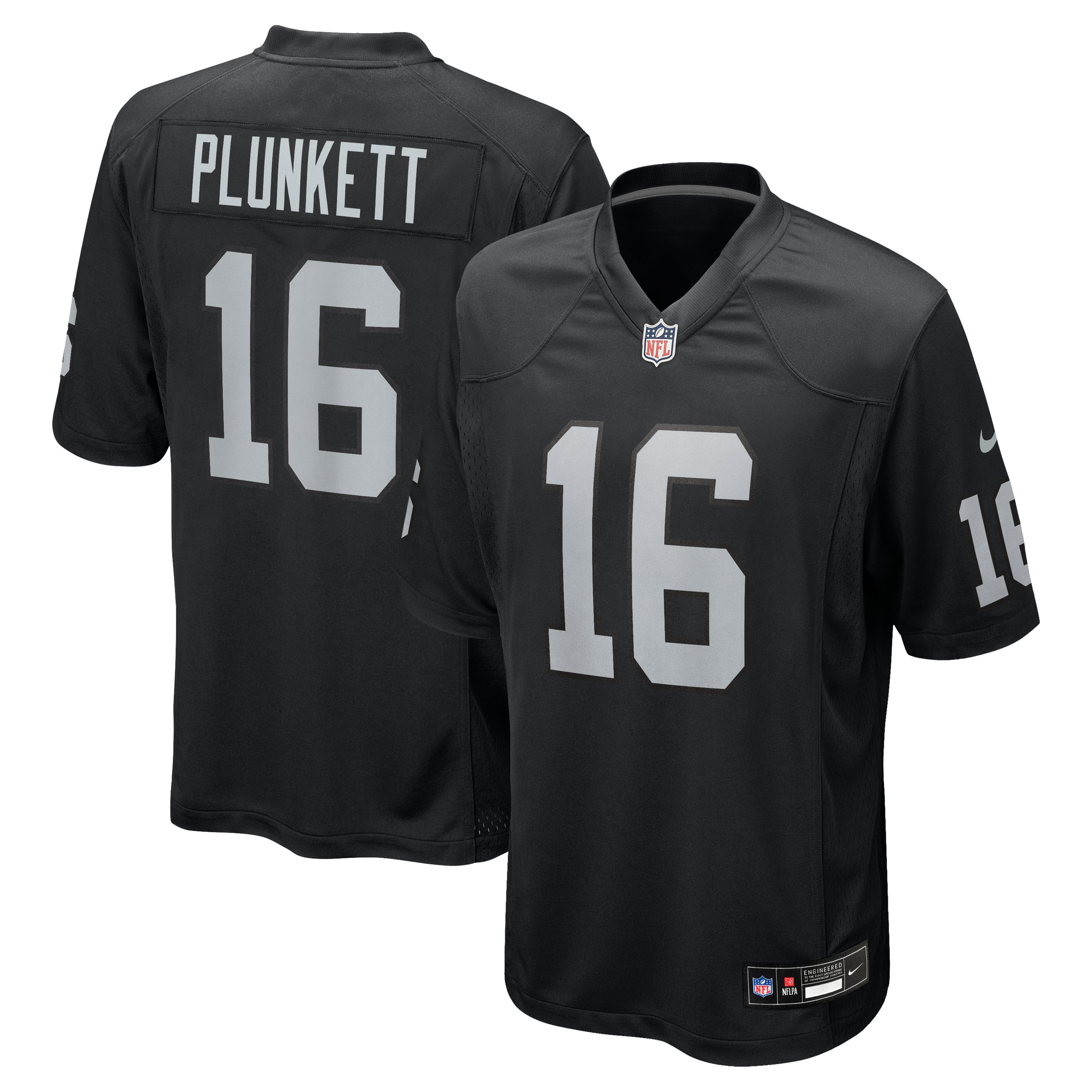 Men's Nike Jim Plunkett Black Las Vegas Raiders Game Retired Player Jersey