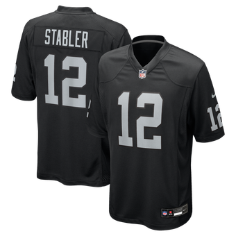 Men's Nike Ken Stabler Black Las Vegas Raiders Game Retired Player Jersey