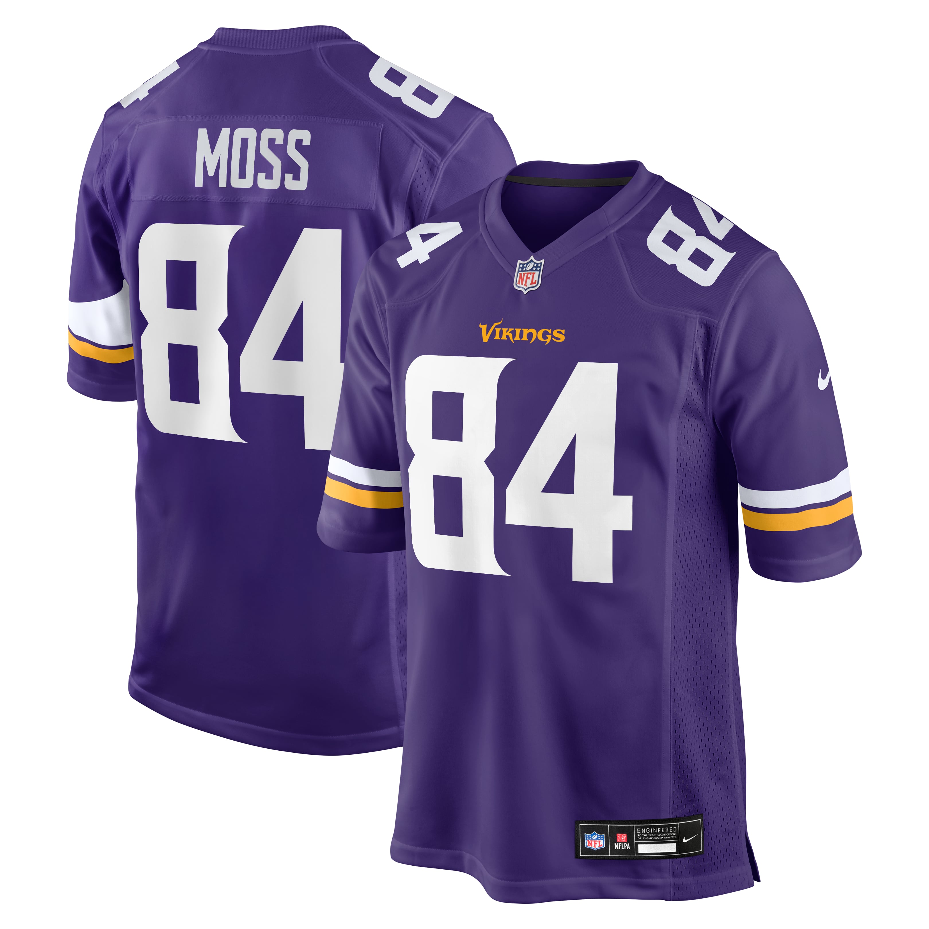 Men's Nike Randy Moss Purple Minnesota Vikings Game Retired Player Jersey