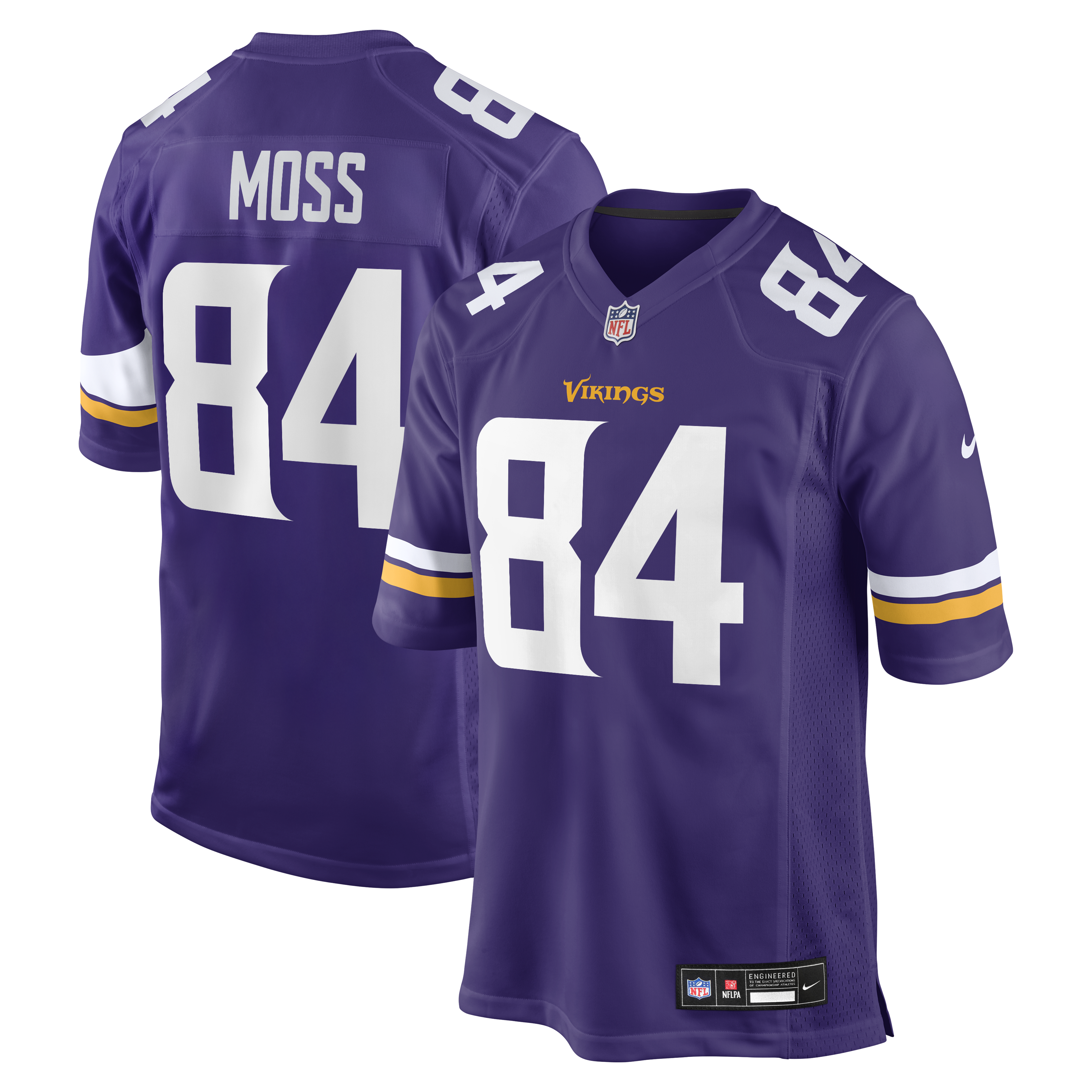Men's Nike Randy Moss Purple Minnesota Vikings Game Retired Player Jersey