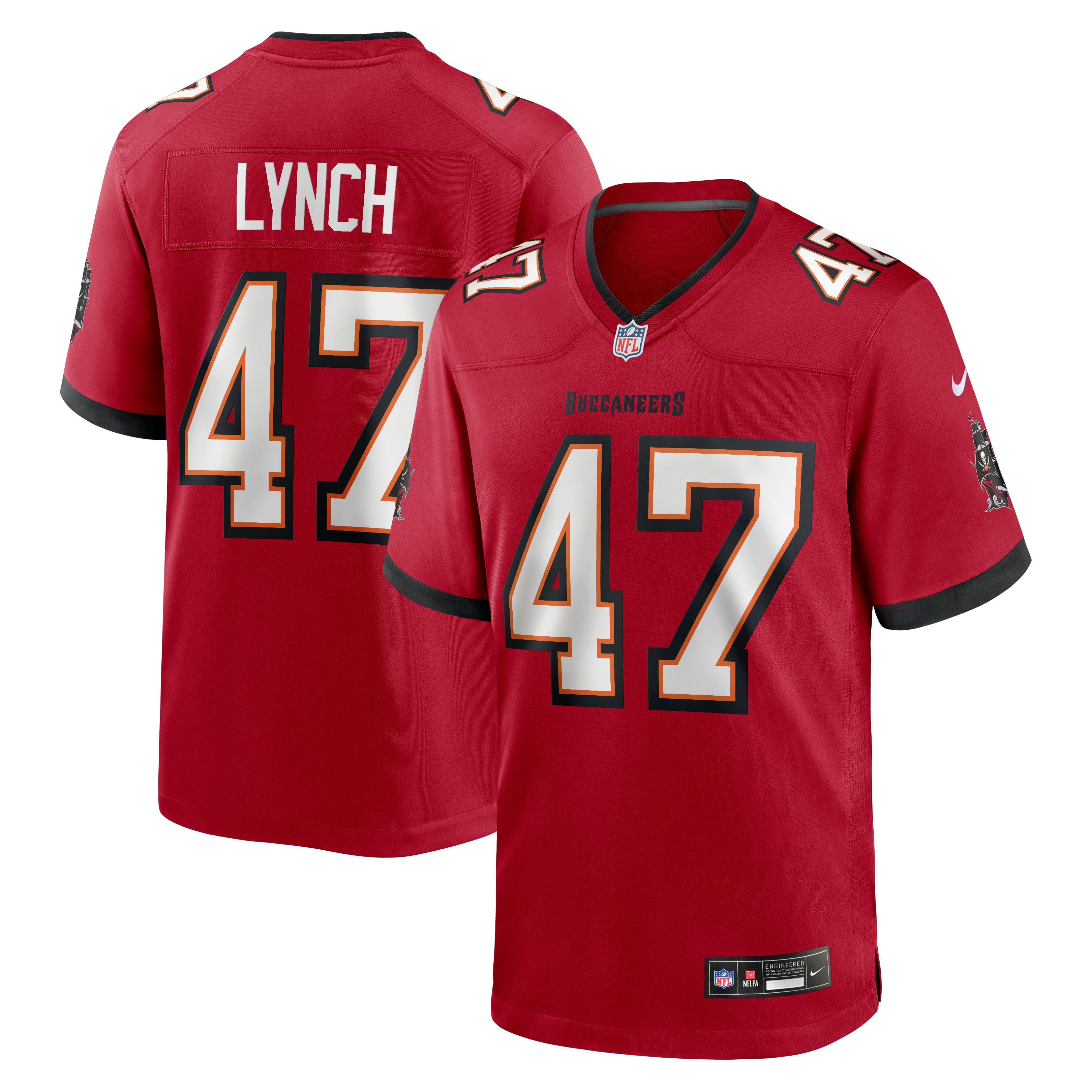 Men's Nike John Lynch Red Tampa Bay Buccaneers Game Retired Player Jersey