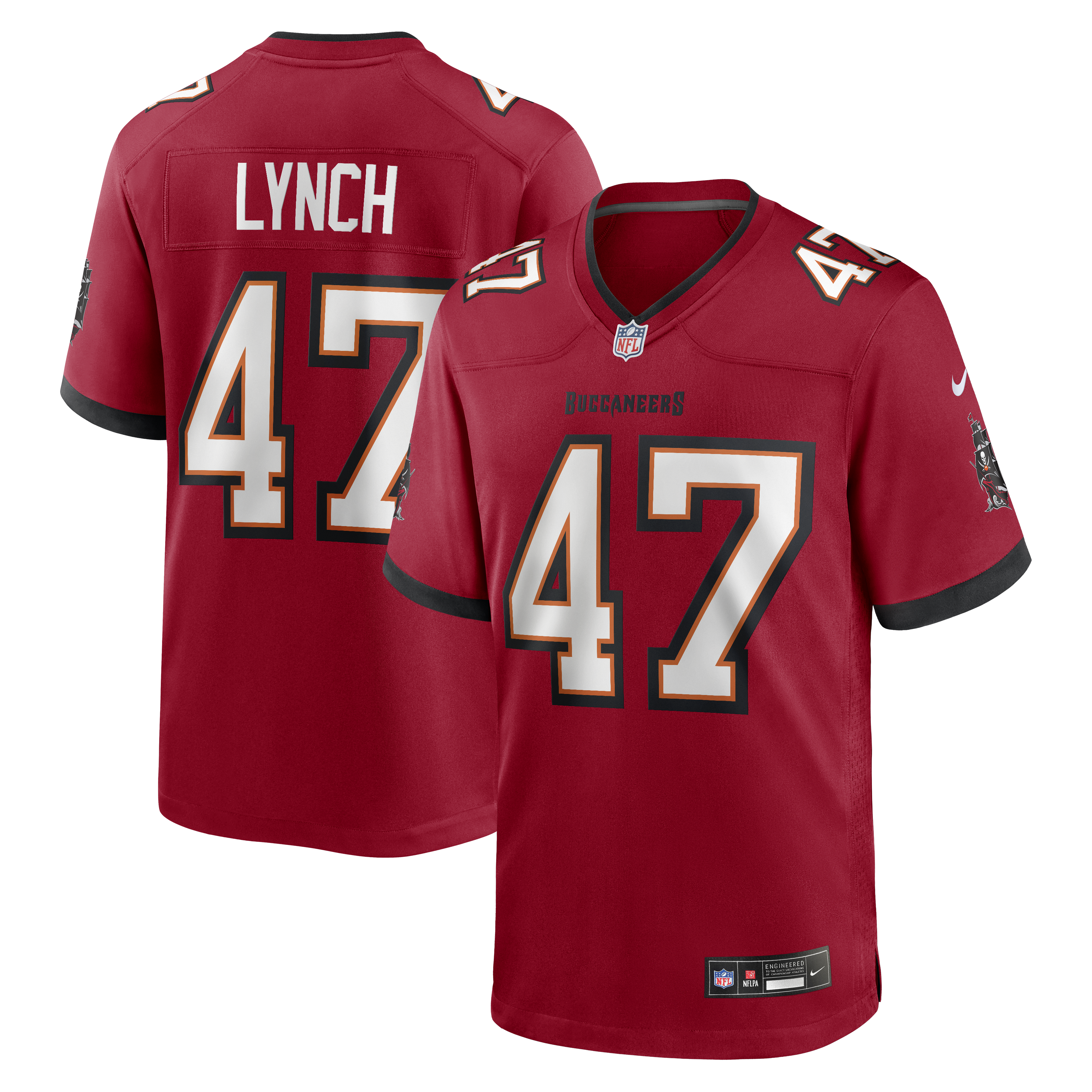 Men's Nike John Lynch Red Tampa Bay Buccaneers Game Retired Player Jersey